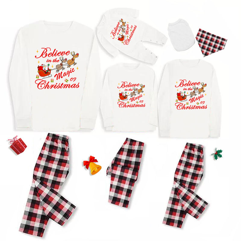 Christmas Family Matching Pajamas Believe In The Magic Of Christmas Pajamas Set