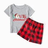 Christmas Family Matching Pajamas Love Santa Christmas Short Pajamas Set