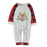 Christmas Family Matching Pajamas We Wish You A Merry Christmas Tree Plaids Pajamas Set