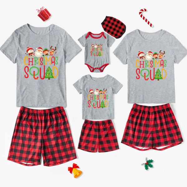 Christmas Family Matching Pajamas Merry Christmas Squad Short Pajamas Set