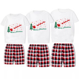Christmas Family Matching Pajamas Flying Dinosaur Merry Christmas Santa Short Pajamas Set