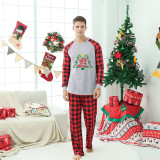 Christmas Family Matching Pajamas We Wish You A Merry Christmas Tree Plaids Pajamas Set