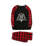 Christmas Family Matching Pajamas We Wish You A Merry Christmas Tree Black Pajamas Set