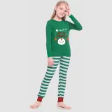 Christmas Family Matching Pajamas Santa Fly Deers Let It Snow Snowman Pajamas Set