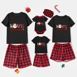 Christmas Family Matching Pajamas Love Santa Christmas Short Pajamas Set