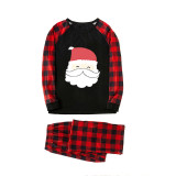 Christmas Matching Family Pajamas Red Christmas Hat Santa Claus Black Pajamas Set With Baby Pajamas