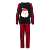 Christmas Matching Family Pajamas Red Christmas Hat Santa Claus Black Pajamas Set With Baby Pajamas