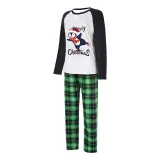Christmas Matching Family Pajamas Navy Flying Skiing Penguin Merry Christmas Green Plaids Pajamas Set With Baby Pajamas
