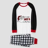 Christmas Matching Family Pajamas Red Plaid Hat Santa Claus HO'S Red Pajamas Set With Baby Pajamas