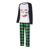 Christmas Matching Family Pajamas Santa Claus HO HO HO Green Plaids Pajamas Set With Baby Pajamas