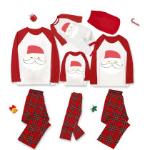 Christmas Matching Family Pajamas Red Christmas Hat Santa Claus Blue Pajamas Set With Baby Pajamas