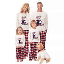 Christmas Matching Family Pajamas Navy Skiing Penguin Merry Christmas Gray Pajamas Set With Baby Pajamas