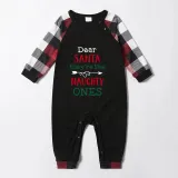 Christmas Matching Family Pajamas They Are the Naughty Ones Black Plaids Pajamas Set With Baby Pajamas