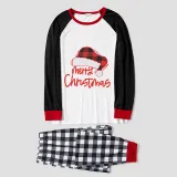 Christmas Matching Family Pajamas Red Plaids Christmas Hat Merry Christmas Letter Red Pajamas Set With Baby Pajamas
