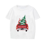 Christmas Matching Family Pajamas Red Plaid Truck with Christmas Tree Short Pajamas Set With Baby Pajamas