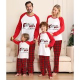 Christmas Matching Family Pajamas Red Plaid Hat Santa Claus HO'S Red Pajamas Set With Baby Pajamas