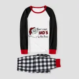 Christmas Matching Family Pajamas Red Plaid Hat Santa Claus HO'S Red Pajamas Set With Baby Pajamas