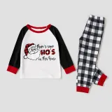 Christmas Matching Family Pajamas Red Plaid Hat Santa Claus HO'S Red Pajamas Set With Baby Pajamas