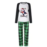 Christmas Matching Family Pajamas Navy Flying Skiing Penguin Merry Christmas Green Plaids Pajamas Set With Baby Pajamas