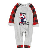 Christmas Matching Family Pajamas Navy Skiing Penguin Merry Christmas Gray Pajamas Set With Baby Pajamas