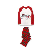 Christmas Matching Family Pajamas Red Plaid Hat Santa Claus HO'S Red Pajamas Set With Baby Pajamas