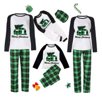 Christmas Matching Family Pajamas Recreational Vehicles House Green Plaid Pajamas Set