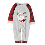Christmas Matching Family Pajamas Santa Claus HO HO HO Gray Pajamas Set With Baby Pajamas