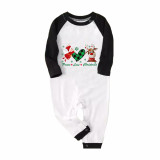 Christmas Matching Family Pajamas Exclusive Design Angle Heart Deer Green Plaids Pajamas Set