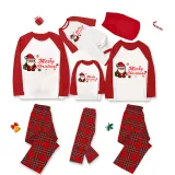 Christmas Matching Family Pajamas Merry Christmas Puzzle Santa Claus Gray Pajamas Set