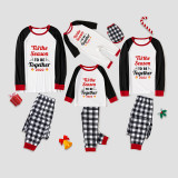 2022 Christmas Matching Family Pajamas Exclusive Design Merry Christmas Season Together White Plaids Pajamas Set