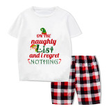 Christmas Matching Family Pajamas On The Naughty List I Regret Nothing Short Pajamas Set
