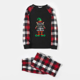 Christmas Matching Family Pajamas Exclusive Design Naughty List Elf White Red Plaids Pajamas Set