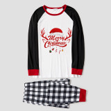 Christmas Matching Family Pajamas Exclusive Design Merry Christmas Hat and Pendant White Pajamas Set
