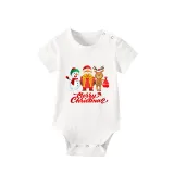 Christmas Matching Family Pajamas Christmas Exclusive Design Santa and Snowman Merry Christmas Gift Box Short Pajamas Set