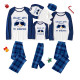 Christmas Matching Family Pajamas Exclusive Design Snowmies Blue Plaids Pajamas Set