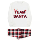 Christmas Matching Family Pajamas Exclusive Design Team Santa White Pajamas Set
