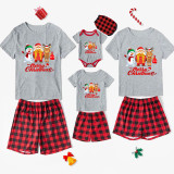 Christmas Matching Family Pajamas Christmas Exclusive Design Santa and Snowman Merry Christmas Gift Box Short Pajamas Set