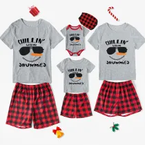 Christmas Matching Family Pajamas Exclusive Design Puzzle Chillin Snowmies Short Pajamas Set