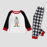 Christmas Matching Family Pajamas Exclusive Design Naughty List Elf White Plaids Pajamas Set