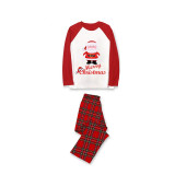 Christmas Matching Family Pajamas Exclusive Design Merry Christmas Santa Claus White Pajamas Set