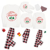 2022 Christmas Matching Family Pajamas Exclusive We Are Family Wreath Xmas Tree White Pajamas Set