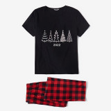 2022 Christmas Matching Family Pajamas Exclusive Christmas Tree Black Pajamas Set