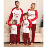 Christmas Matching Family Pajamas ELF Naughty Or Nice Gray Pajamas Set