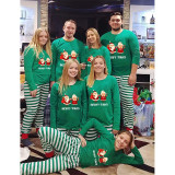 Christmas Matching Family Pajamas Exclusive Design Couple Santa Claus Christmas Green Pajamas Set