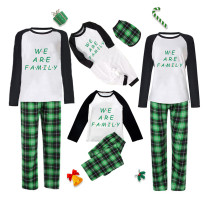 Christmas Matching Family Pajamas Exclusive We Are Family Green Plaids Pajamas Set