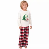 Christmas Matching Family Pajamas Exclusive Swing Santa Christmas Tree White Pajamas Set