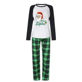 Christmas Matching Family Pajamas Exclusive Elf Santa Head Green Plaids Pajamas Set
