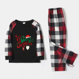 Christmas Matching Family Pajamas Exclusive Design Merry Christmas Santa Mustache Black Red Plaids Pajamas Set
