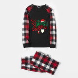 Christmas Matching Family Pajamas Exclusive Design Merry Christmas Santa Mustache Black Red Plaids Pajamas Set