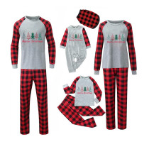 Christmas Matching Family Pajamas Exclusive Merry Christmas Beatiful Tree Gray Pajamas Set